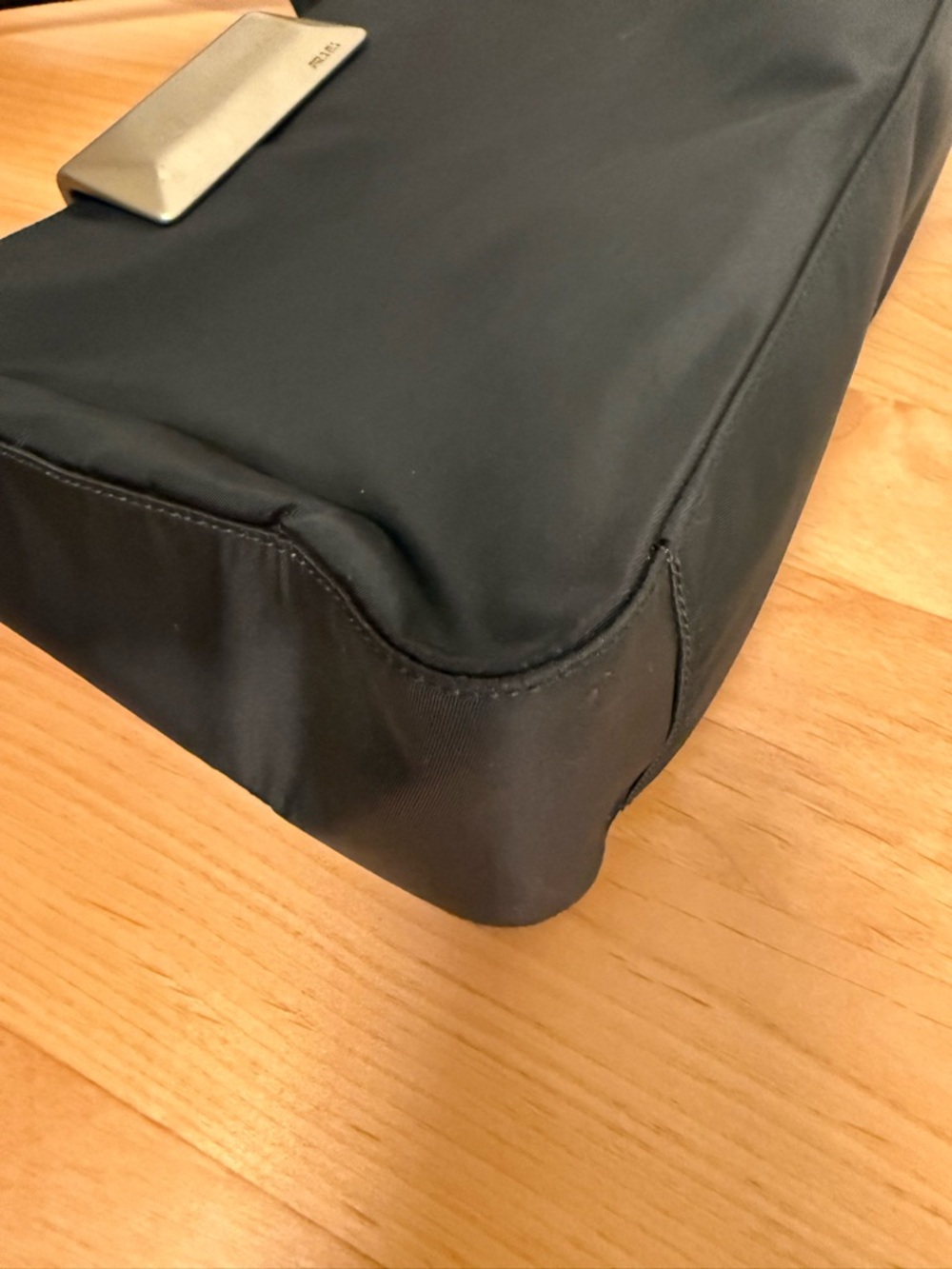 Authentic Vintage Prada Black Nylon Shoulder Bag - Picture 9 of 16